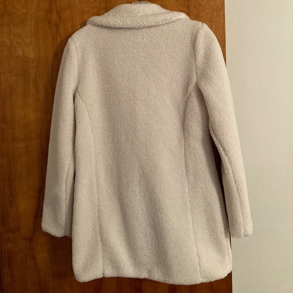 Ivory Sherpa Pea Coat - Picture 2 of 8